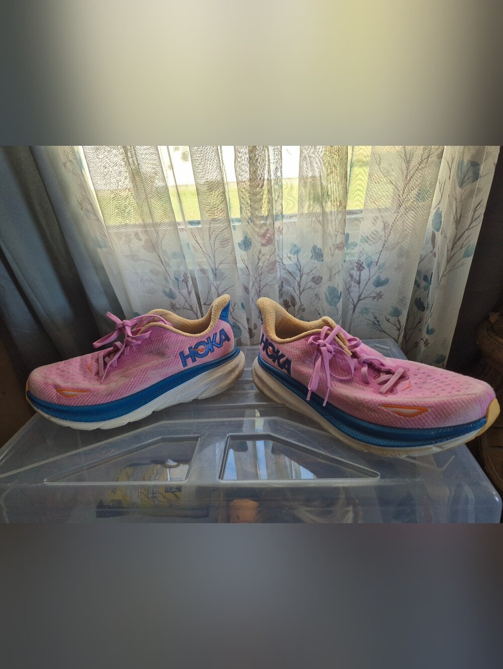 Hoka Women's Pink and Blue Road Running Shoes